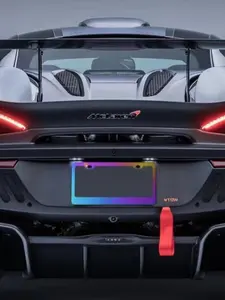 Durable Aluminum Alloy License Plate Frame for Car Upgrade, UV Resistant Material, Stylish 1 Pair for Enhanced Vehicle Appearance