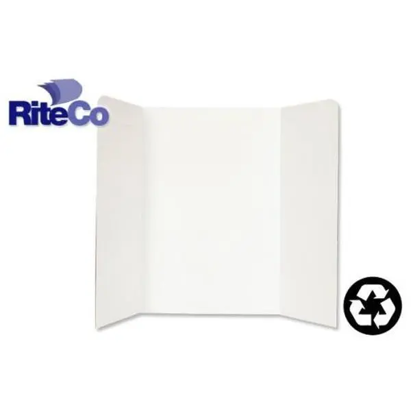 RiteCo Raydiant 22101 Riteco Tri-Fold Presentation Boards 48 In. X 36 In. White - 24 Pack