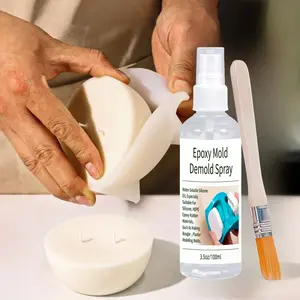 Mold Release Kit with Spray & Brush, Bubble-Free Casting, Easy Mold Removal in 5 Seconds, Essential for Candle & Resin Molds