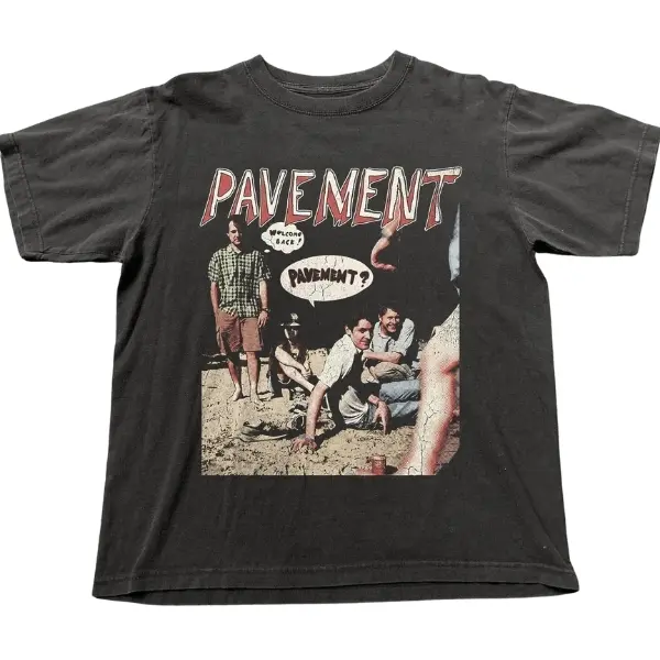 Pavement T-Shirt Retro Indie Rock Band Unisex Black T-shirt Size S-5XL