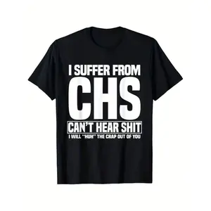 I Suffer From CHS Can't Hear Shit I Will Huh The Crap Out Of T-Shirt Men'S Comfortable for Daily Wear Squirrel T-shirt