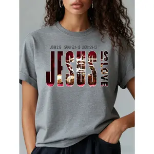 Easter Cross Print - 100% Cotton T-Shirt - Perfect for Easter Worship and Worship Services / Choir / Evangelism Meetings / Gospel Summer Camp / Good Friday / Easter / Pentecost / Multiple Colors Available