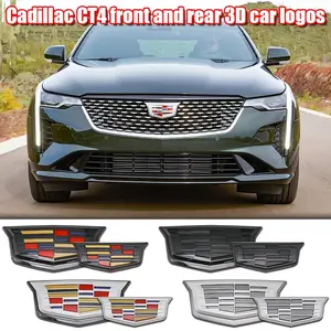 Cadillac Ct4 Series Car Emblem Covers, Front & Rear Logo Decals, Automotive Decoration Stickers, Accessories for Cadillac Models, Sticker For Cars