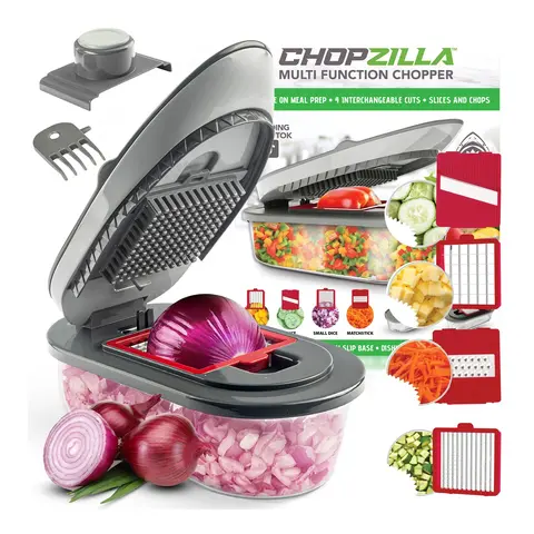 Chopzilla Multi-Function Food Chopper - 4 Interchangeable Cuts