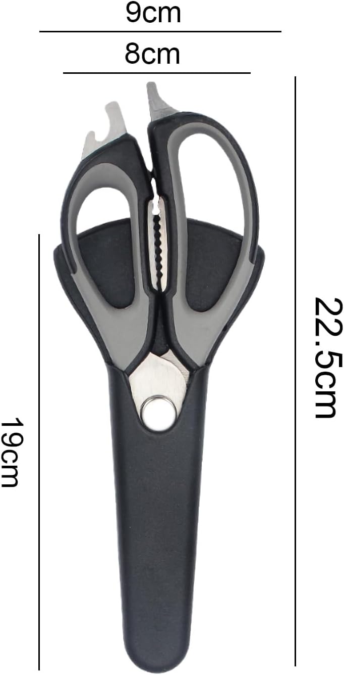 Stainless Steel Kitchen Scissors – Multi-Purpose Shears with Detachable Design, Comfortable Grip, 8.8 Inches, Ideal for Everyday Use,Universal Scissors for Office, Sewing, Fabric, Home, Craft and School Supplies - Suitable for Right/Left Hand