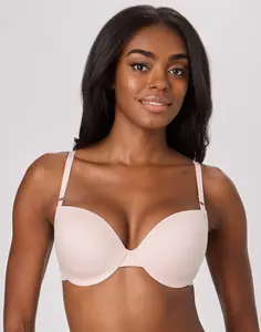 Maidenform Comfort Push-Up Underwire Bra Women's Soft Adjustable Convertible Straps Everyday Smoothing DM9907