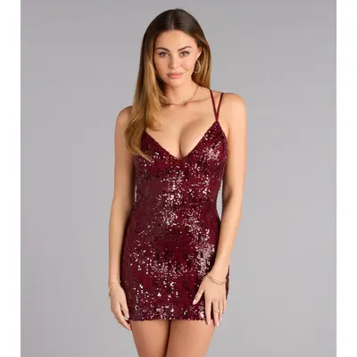 Millie Satin Sequin Lace Up Mini Dress Windsor - TikTok Shop Millie Satin Sequin Lace Up Mini Dress Windsor - TikTok Shop