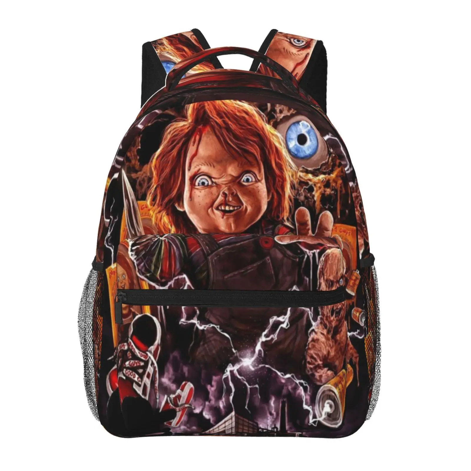 Chucky backpacks for school — large-capacity laptop daypacks with exquisite prints; durable casual bookbags for campus daily commutes; a gift for teen students.