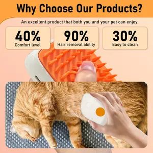 Steam Brush for Cats Shedding,Pet Steam Brush for Dog,Anti Static Shedding Spray Comb,Cat Steam Brush