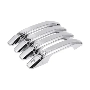 4pcs Exterior Door Handle Cover Car Door Handle Protector for Chevrolet Silverado 1500 2014-2024 Car Door Handle Protector with 2 Keypad ABS