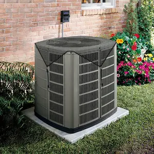 Air Conditioner Top Mesh Cover with Bungee Cords and Leaf Guard 28"x28" AC Compressor Condenser Top Cover