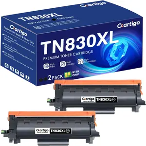 Black High Yield Toner Cartridge 2 Pack Replacement for TN-830XL TN830XL Compatible with Brother HL-L2460DW DCP-L2640DW HL-L2480DW Printers