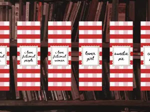 Postage Stamp Red Gingham Bookmark for Book Lovers Practical Aesthetic Reading Accessory