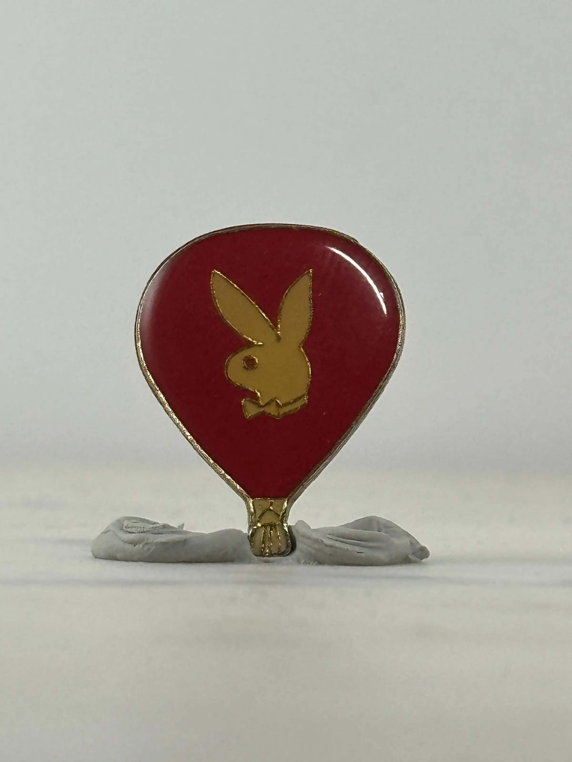 Playboy Balloon Enamel Pin: Red Gold Tone - Retro Collectible Accessory