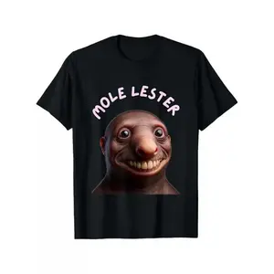Men's Cotton Viral Graphic T-Shirt - Mole Lester Design, Funny Stag Do Bachelor Party Apparel, Comfortable All-Day Wear for Stag Do Exchanges