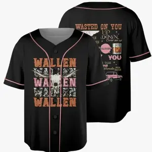 Country Music Baseball Jersey, MW Vol 98 Jersey, World Tour 2026 Concert Jersey, Unisex Baseball Jersey Top, Sport Fan Style, Casual Streetwear Jerseys for Fans