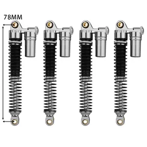 LonZeXy  Aluminium 78mm Shocks- Long Threaded Shock Absorber Oil Damper for TRX4M TRX-4M 1/18 RC Crawler Upgrades