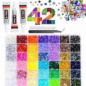 35000Pcs 42Colors 3mm Jelly Flatback RhinestonesBedazzling Kit with Nail Art, Shoes & DlY Diamond Art, DIY Craft Set for Nail Art & Shoes, Ultimate Creative Gift for Her,graduation gifts,class of 2026,summerwins,mid year sale,deals for you