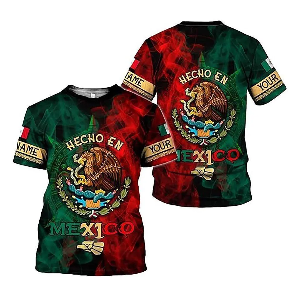 Camisas de Mexico Customized Mexican Flag 3D T-Shirt S-5XL Meaningful Gift Idea for Mexican, Men and Women Shirts