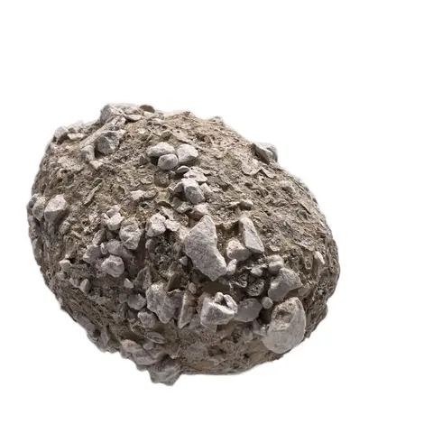 BARROLGA Bola rocosa . Terron humo con trozos de Caolin . Made in México