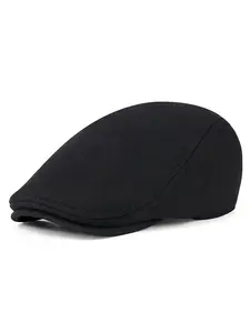 Men Cotton Newsboy Cap Soft Fit Cabbie Hat