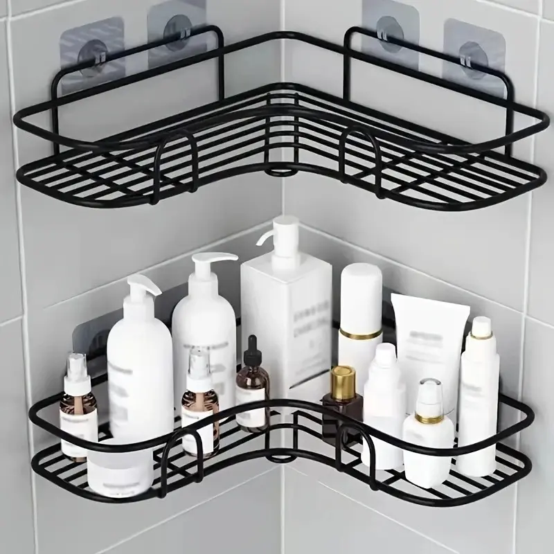 Corner Shower Shelves,Corner Shower Caddy Suction Cup, 2 Pack Shower Shelves No Drilling, Showers Organizer Storage , Bathroom Shower Shelf Rack for Inside Showers