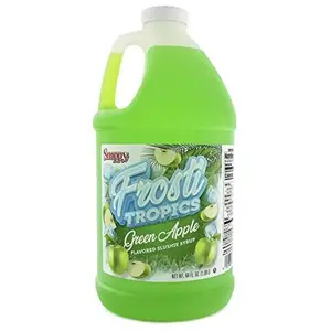 Snappy Frosti Tropics Green Apple Slushy Mix, Slushie Syrups for Machine, Granita Slushy Syrup, Slushie Mix For Frozen Drink Blender, 1/2 Gallon