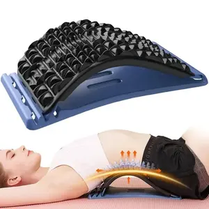 Back Stretcher for Lower Back Pain Relief, Multiple Level Adjustable Arch Lumbar Back Cracker Board, Back Cracking Device, Back Massager for Scoliosis, Spine Decompression Support