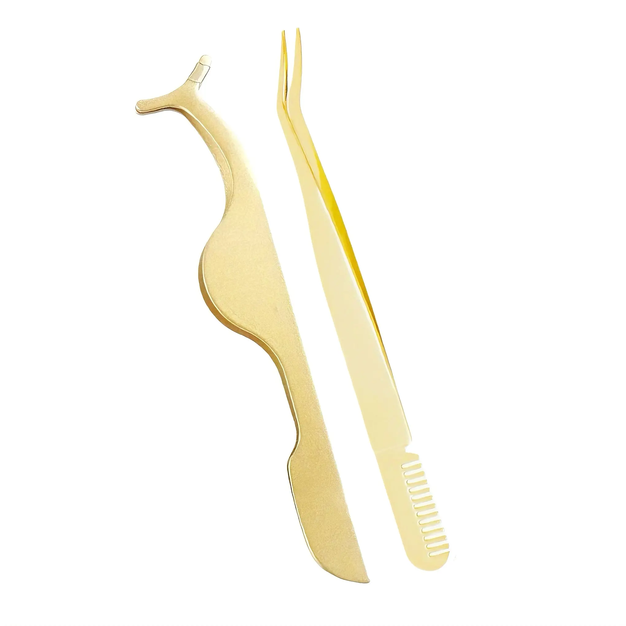 Stainless Steel Eyelash Curler with Lash Tweezers, Essential Makeup Tool for Perfect Eye Makeup, Durable and Easy to Use