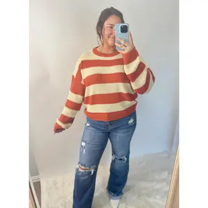 Pumpkin Patch Striped Sweater