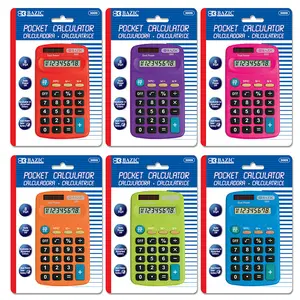 BAZIC 8-Digit Dual Power Pocket Size Calculator