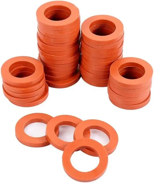 Garden Hose Washer Rubber Washer, Fit All Standard 3/4" Garden Hose Fittings (40 Pieces)(red)