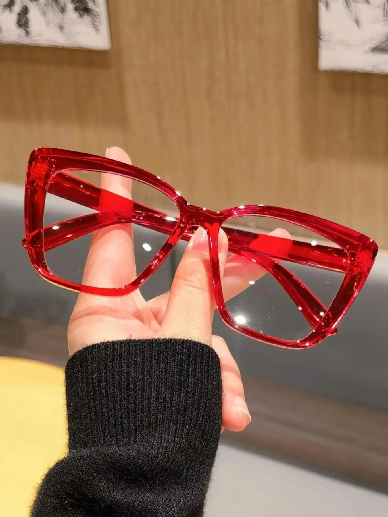 Cute Cat Eye Frame Anti-blue Light Glasses, Fashion Eyeglasses for Women & Girls, Fashion Eyeglasses for Work, Daily Clothing Decor, for Birthday Gift, Trendy Casual Frames, Stylish Eyeglass