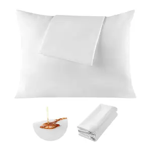 fathersdaygift  VEVOR Pillow Protectors, 4 Pack Waterproof Pillow Protectors with Hidden Zipper, Breathable Standard Size Pillows Protector, Stain Dust Sweat Proof, Washable Covers for Increased Pillows Lifespan