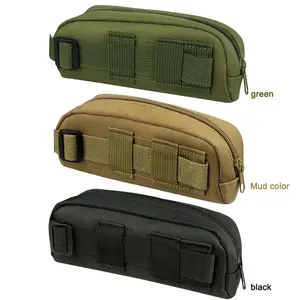 1PC Nylon Waist Hanging Eyeglasses Bag Belt Tied Goggles Box Outdoor Hunting Zipper Sunglasses Case for Outdoor Sports