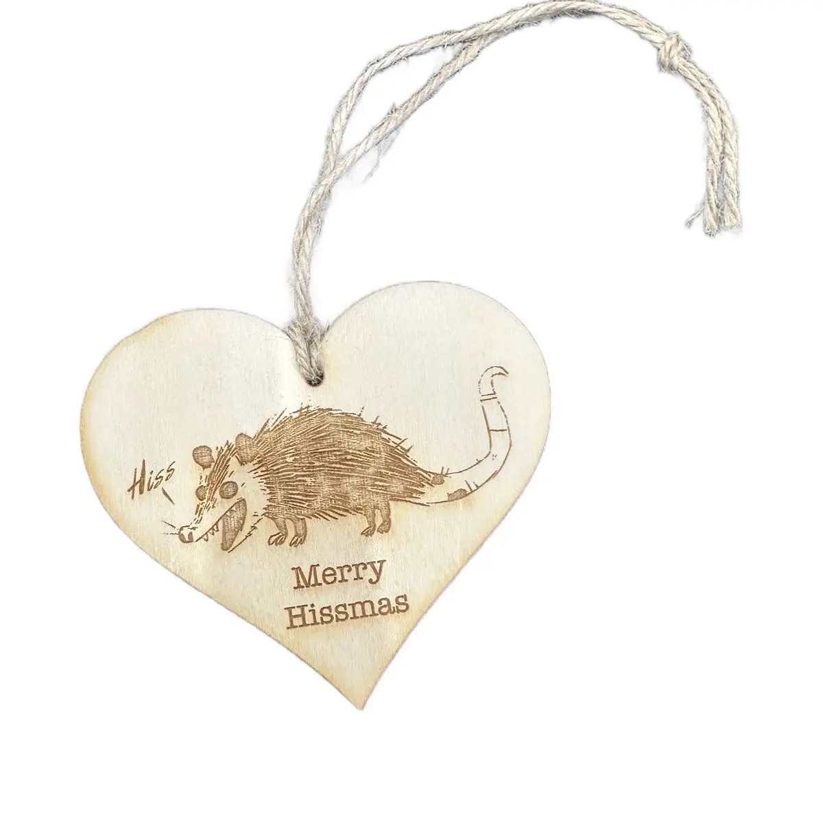 Opossum ornament | merry hissmas | Christmas ornament | silly ornament | wildlife| laser engraved