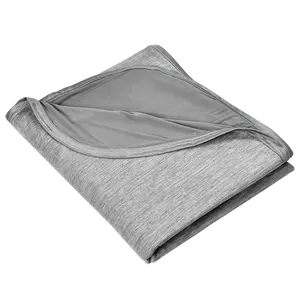 Cooling Blanket Throw Size, 50"x70" Cooling Blankets for Hot Sleepers, Cold Blanket Thin Lightweight Breathable Soft for Couch Bed, Lightweight Blanket Keep Cool for Night Sweats