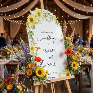 Sunflower Wedding Welcome Sign — Arch