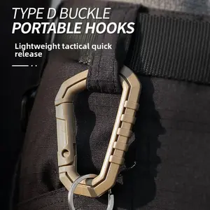 New ITW lightweight medium-sized tactical outdoor mountaineering buckle, mountaineering bag external plastic-steel quick-hanging key D buckle
