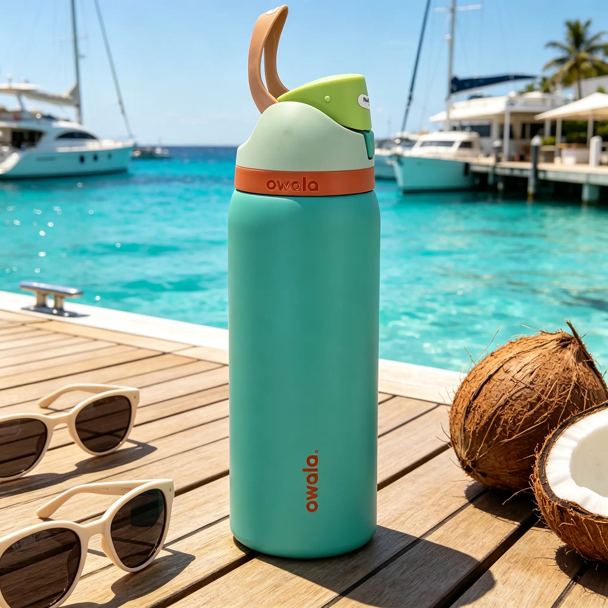 Owala FreeSip 32oz Stainless Steel Insulated Vacuum Flask Water Bottle - Portable Tumbler, Built-In Straw, Leak-Proof Lid, BPA-Free, Non-Toxic, Ideal for Sports Enthusiasts, Water Bottles