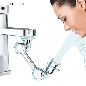 2 Pack 1080° Swivel Faucet Aerator - Universal Robotic Arm Extension for Easy Water Flow Control and Direction Adjustment