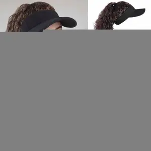 Hat With Hair Attached For Women Ponytail Curly Hair Hair Wig With Hair Cap Styling Baseball Baseball Cap Ponytail Hat Wig