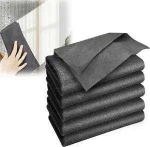 10PCS Thickened Magic Cleaning Cloth,Bsorbent Magic Cleaning Glass Cloth,Reuseable Streak Free Magic Fiber Microfiber Cleaning Cloth for Kitchen, Window, Glass, Cars (Grey)