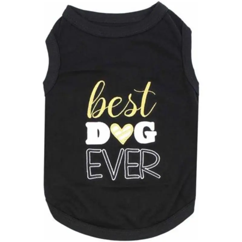 "Best Dog Ever" Black Embroidered Dog Tee