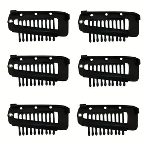 10-Teeth Strong Chunni Grip Hair Clips -6pcs Dupatta Clips With Safety Pin - Duppatta Hack Hijab Tikka Setting Grip Clips For Women