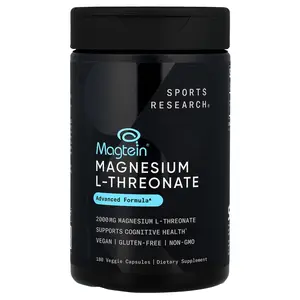 Sports Research Magtein®, Magnesium L-Threonate, 180 Veggie Capsules (666 mg per Capsule)