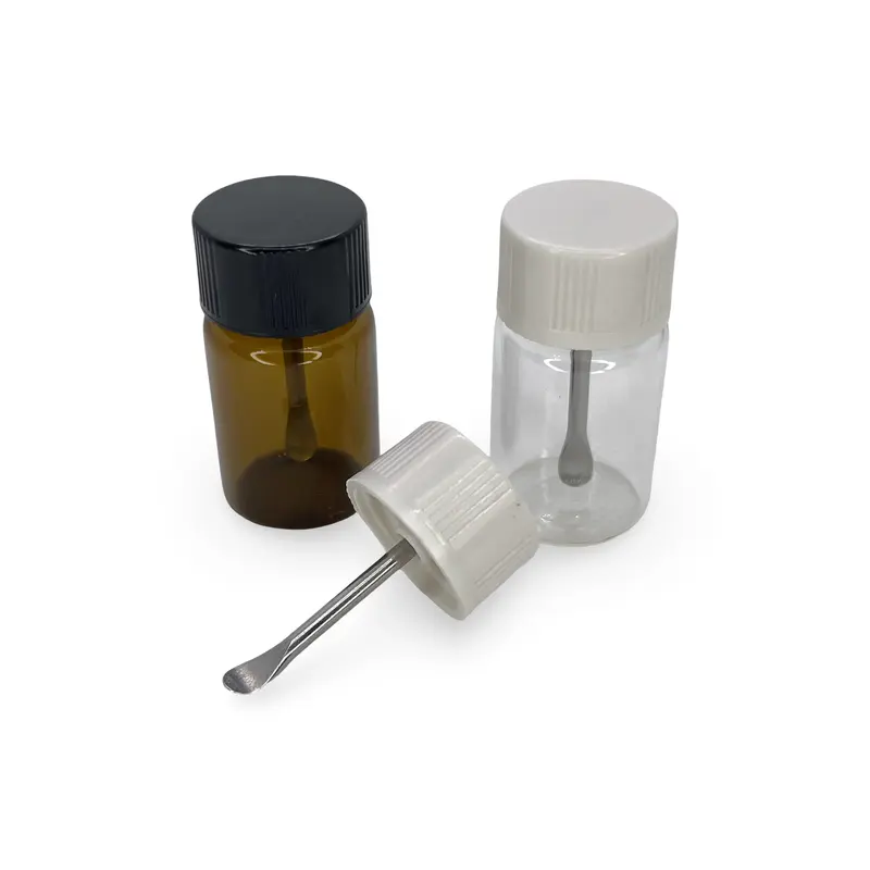 2PC Glass Bottle Tiny with Cap Tool