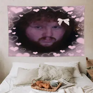 CaseOh American Flag Wall Tapestry/ Wall decor/twitch streamer/ video gamer/fashion icon - USA Flag Tapestry for Wall hanging Cotton Decorative Pink Bedroom Accessories Decoration Linen Light Black