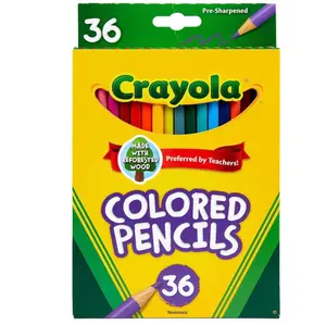 Crayola Colored Pencils (36ct), Kids Pencils Set, Art Supplies, Great for Coloring Books, Classroom Pencils, School Supplies, 3+