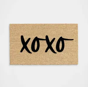 XOXO Valentines Day Front Door Doormat Entryway Decor Handcrafted Flocking Process Ideal for Front Porch